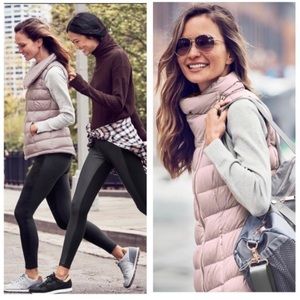 Athleta Down Puffer Vest XS in Cardamom Spice (Dusty Rose)